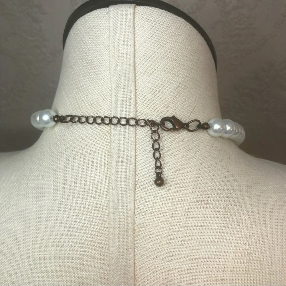 Vintage mixed jewelry necklace pendant pearl